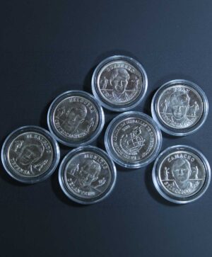 monedas-conmemorativas-seleccion-espanola-2000 Lote de monedas conmemorativas de la selección española de fútbol Eurocopa 2000